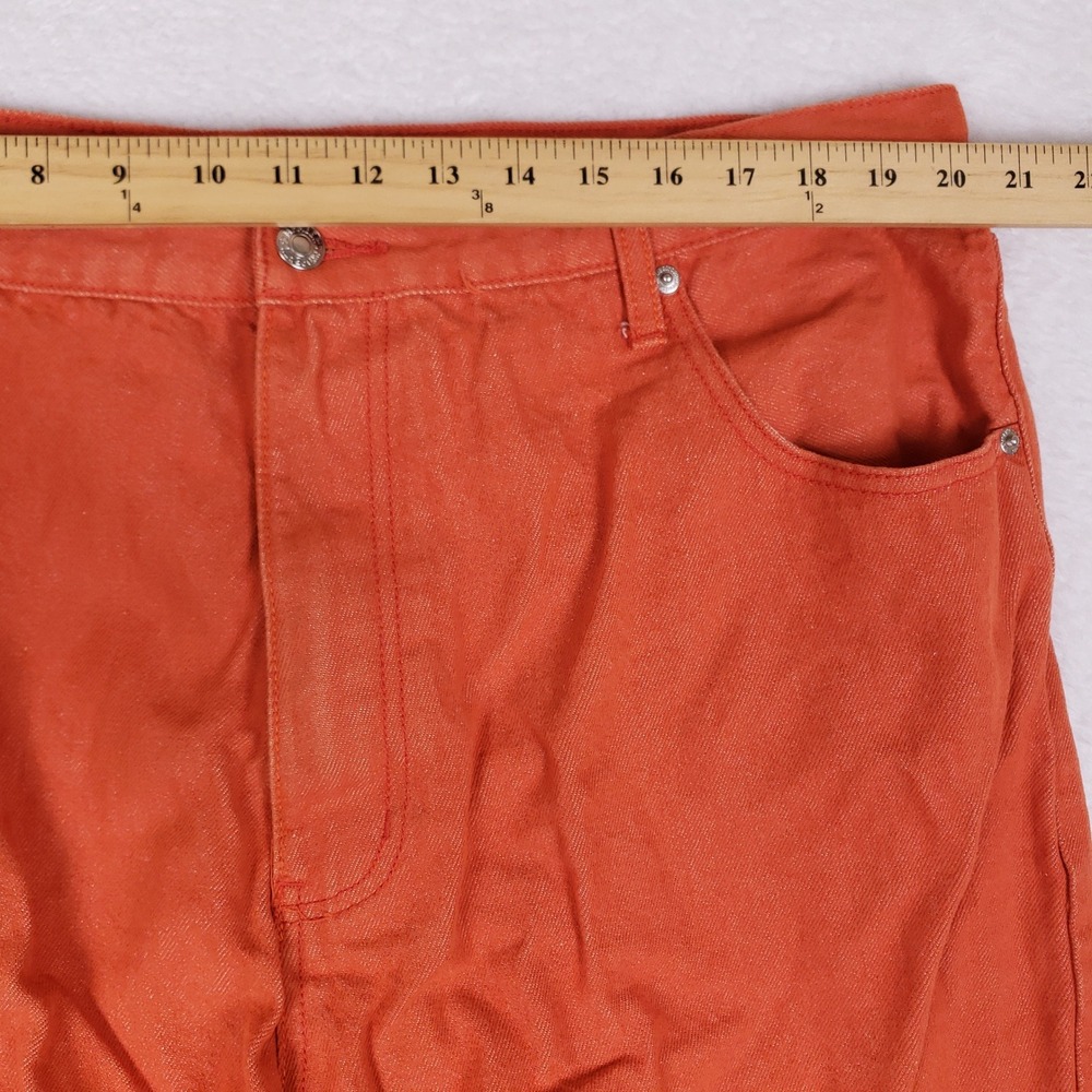 Members Property Mens‎ Orange Straight Leg Denim Jeans W44 L32 Cotton Blend - Picture 3 of 10